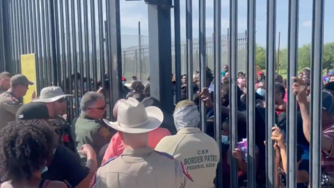 HAPPENING NOW: Massive Illegal Alien Crowd Tries to Push Past Border Fencing