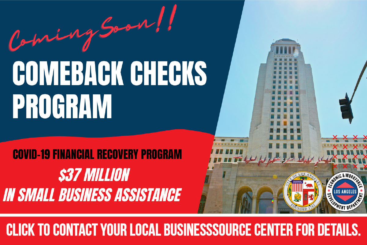 Comeback Checks program for small business COVID recovery