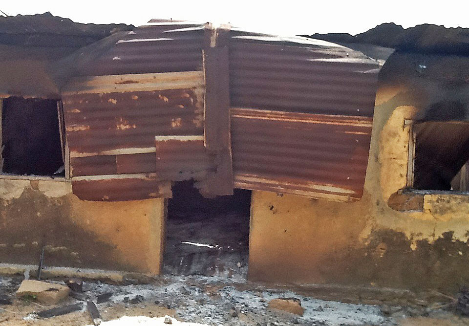  One of the homes burned in assault on 13 villages in Plateau state, Nigeria Oct. 8-17. (Morning Star News)