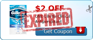 $2.00 off ONE Gillette Clinical Antiperspirant