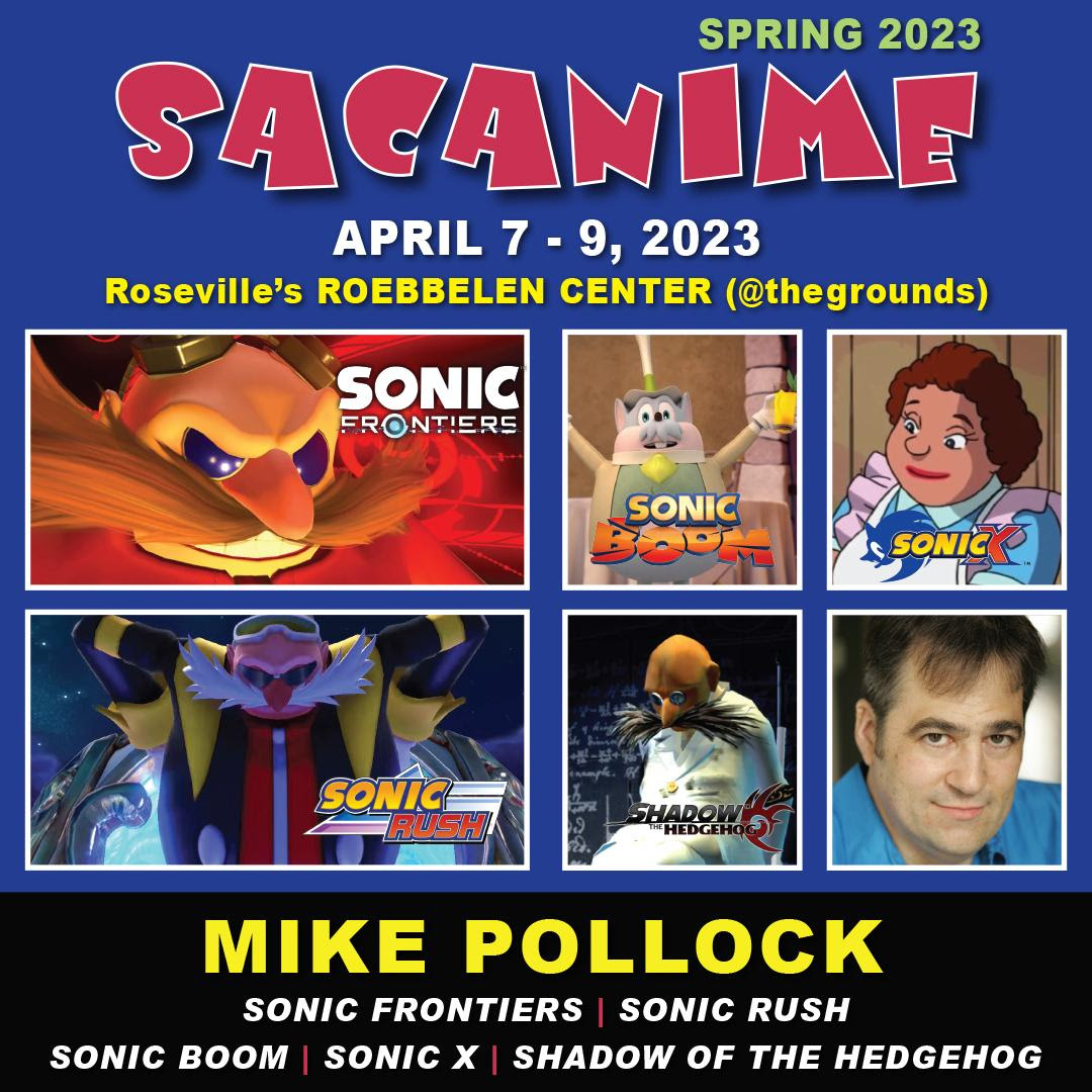 Roger Craig Smith and the cast of Sonic Frontiers at SacAnime Spring