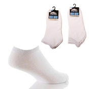 Mens Pro Hike Plain White Trainer Socks