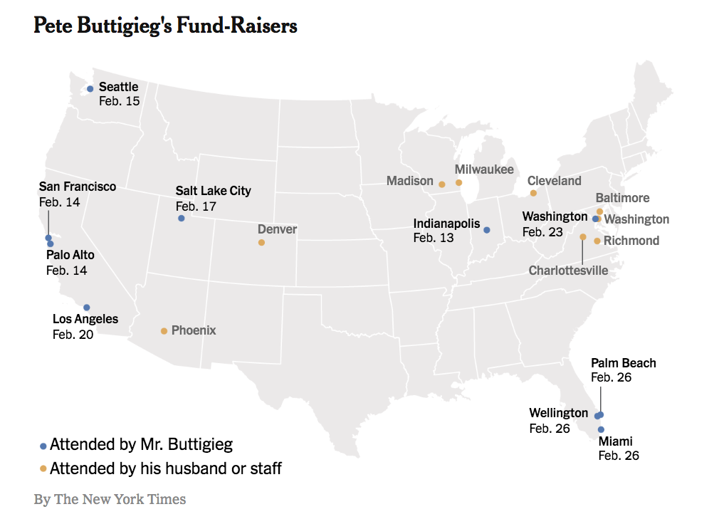 NYT: Pete Buttigieg attending 10 fundraising events in 14 days