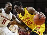 Maryland&#39;s Jalen Smith (25) drives against Rutgers&#39; Mamadou Doucoure (11) during the first half of an NCAA college basketball game Tuesday, March 3, 2020, in Piscataway, N.J. (AP Photo/John Minchillo) ** FILE **