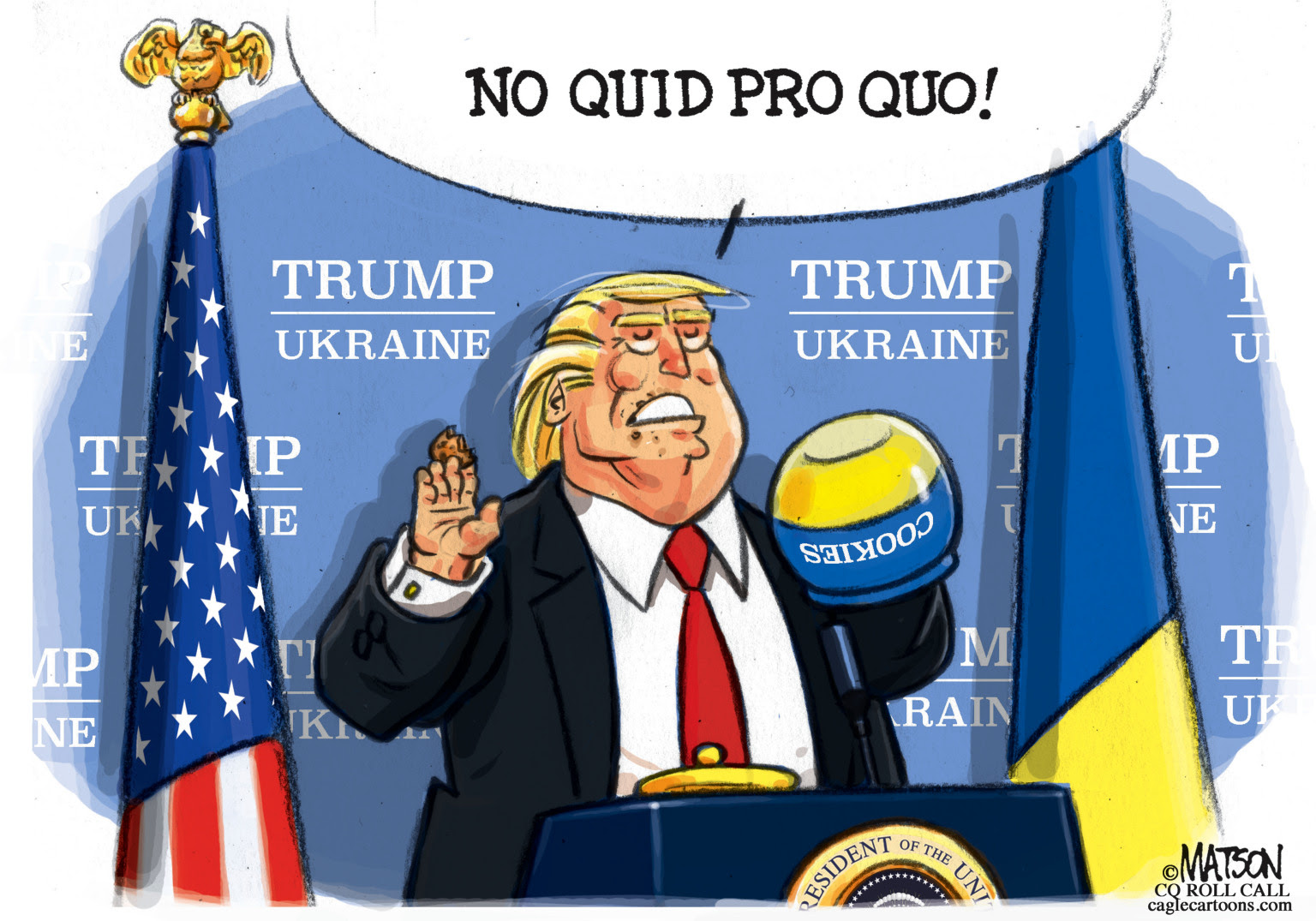Trump denies weapons from Ukraine unless they help him get re-elected.