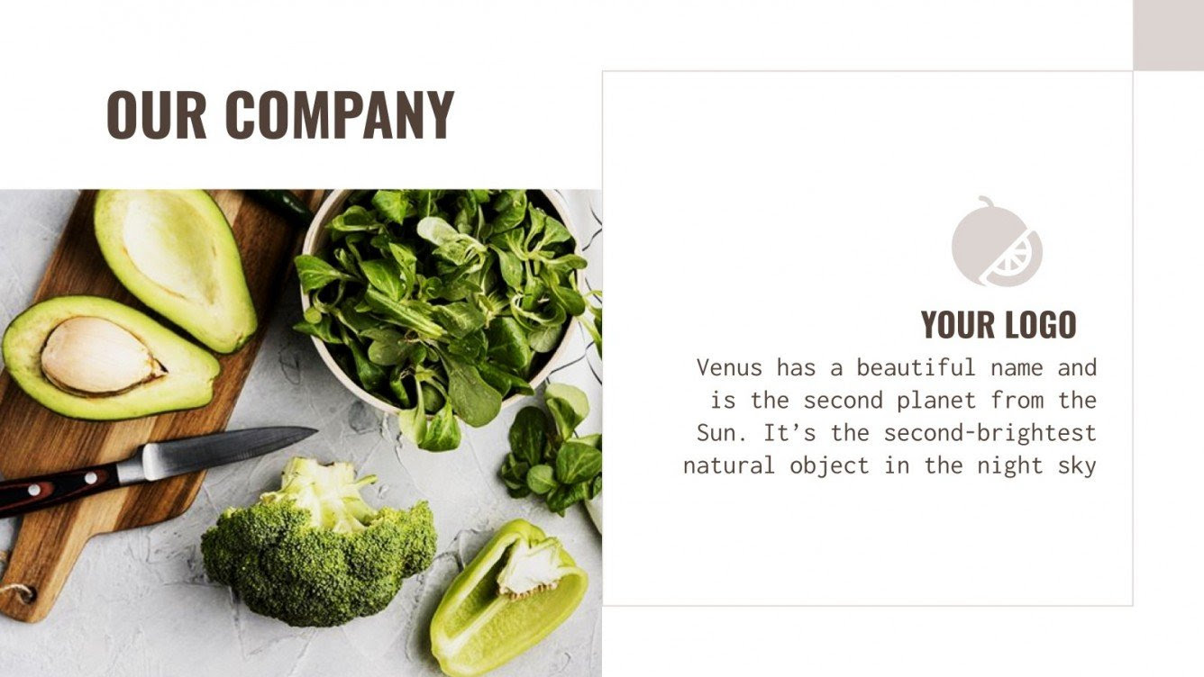 Organic Food Pitch Deck Google Slides & PowerPoint template