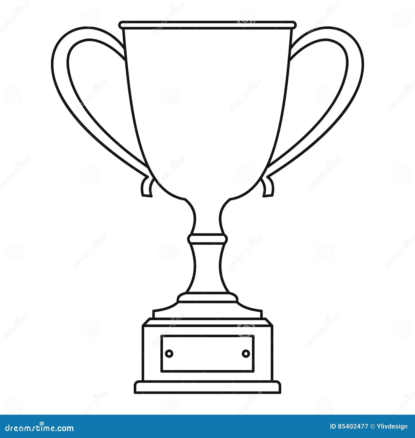 Trophy Cup Icon, Outline Style Stock Vector Illustration of element