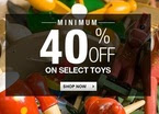   Minimum 40% off on wide range of Toys