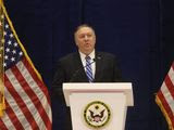 Secretary of State Mike Pompeo speaks to reporters after Taliban leaders and U.S. officials signed a peace agreement in Doha, Qatar, Saturday, Feb. 29, 2020. (AP Photo/Hussein Sayed) ** FILE **