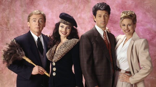 Daniel Davis, Fran Drescher, Charles Shaughnessy and Lauren Lane starred in the hit sitcom The Nanny, which aired on CBS from 1993 through 1999.