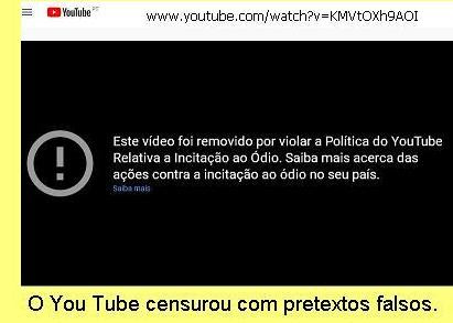 A censura no You Tube.