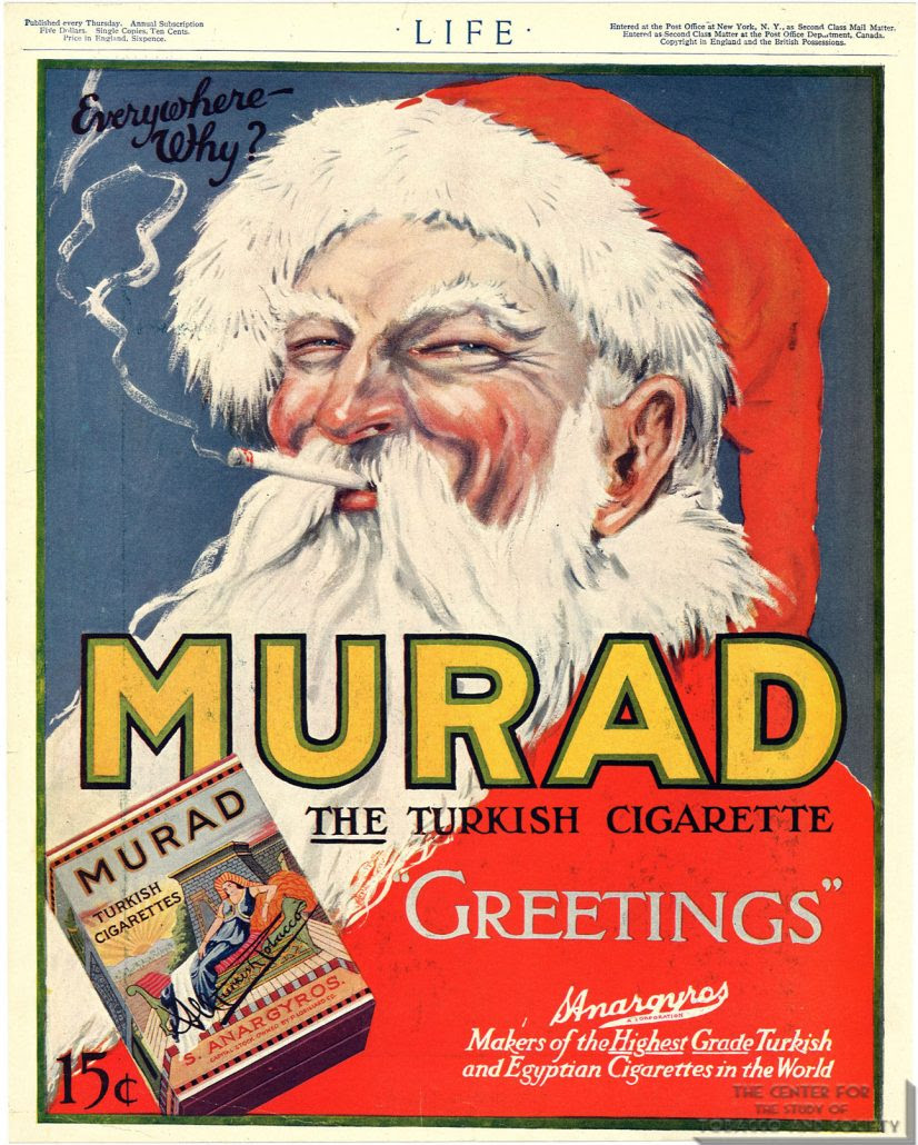 Santa promoting Murad Three