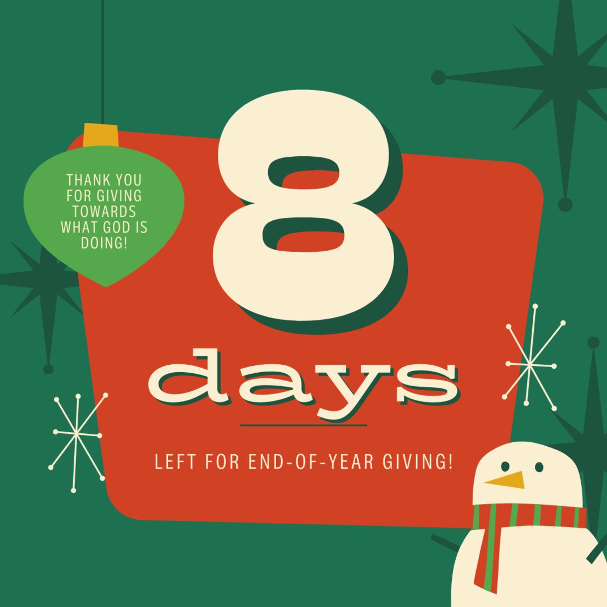 8 days left for year-end giving!