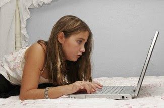 Image result for girl secretly using internet