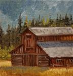 RMNP Barn-mini painting - Posted on Wednesday, April 1, 2015 by Veronica Brown