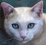 White Innocence Cat Head - Posted on Wednesday, January 28, 2015 by J. Dunster