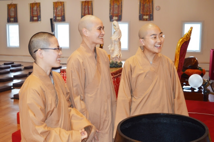 From left: Ven. Joanna, Ven. Yvonne, and Ven. Sabrina. From theguardian.com
