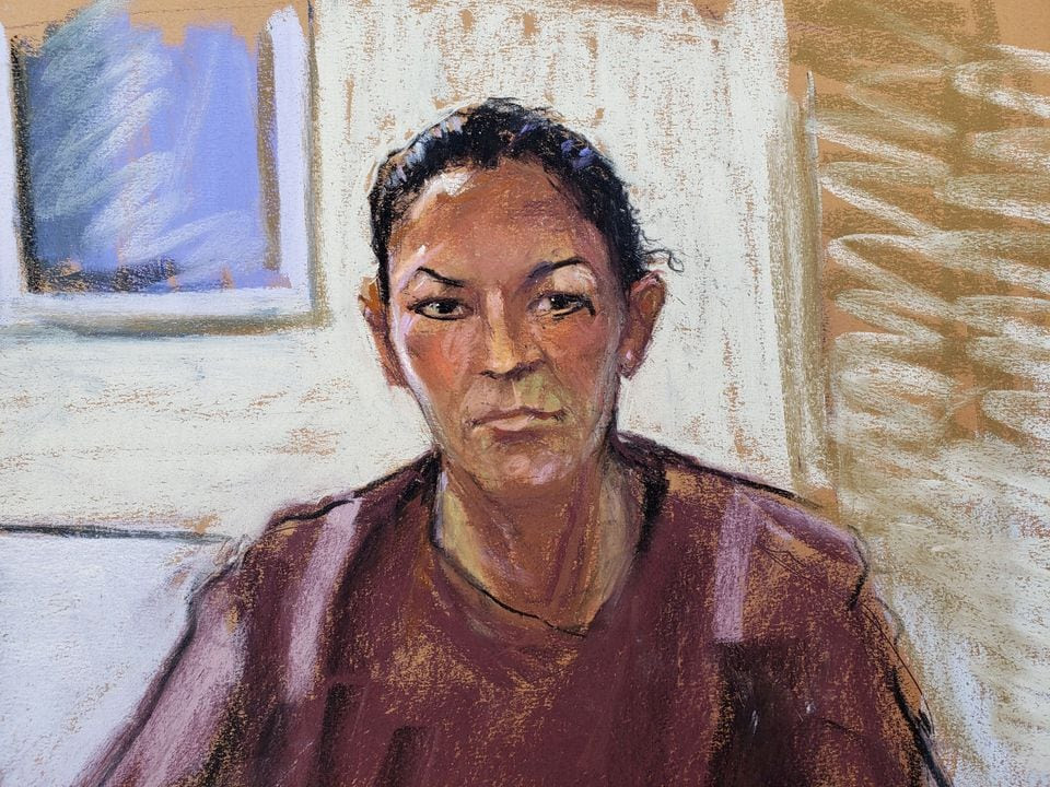 Ghislaine Maxwell in courtroom drawing