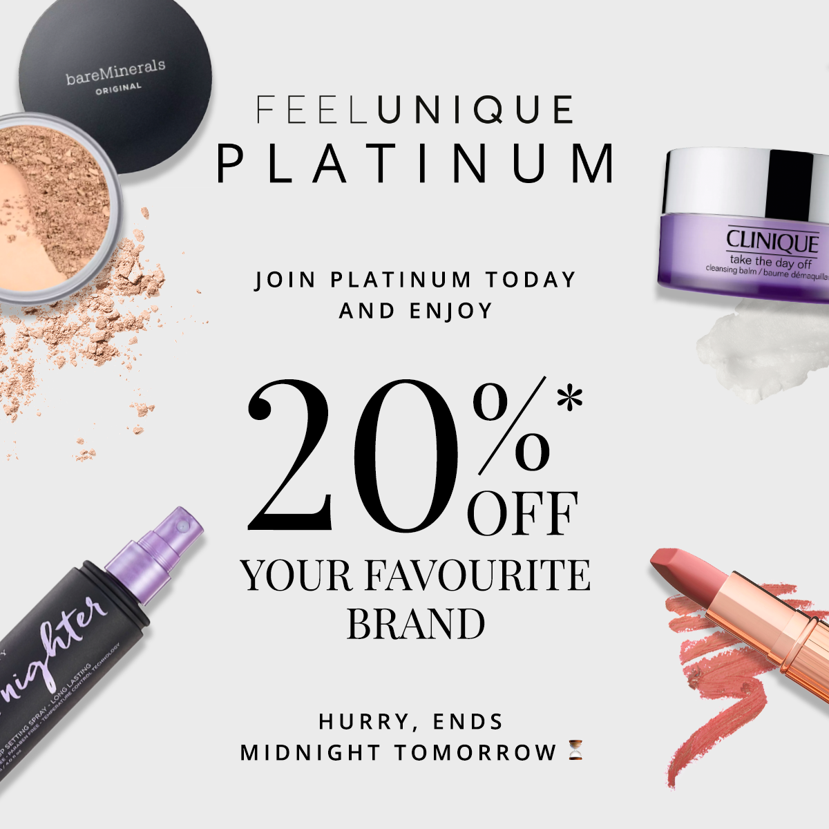 20% OFF YOUR FAVOURITE BRAND UNTIL MIDNIGHT TOMORROW