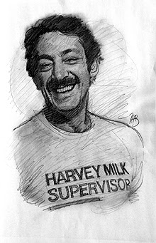 Harvey Milk Sketch - 4 - by Thomas Haller Buchanan