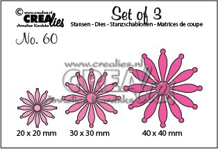 Set of 3 no. 60, Dichte bloemen 25