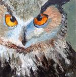 Look at me - Original Palette Knife bird portrait - Posted on Sunday, March 1, 2015 by Nithya Swaminathan