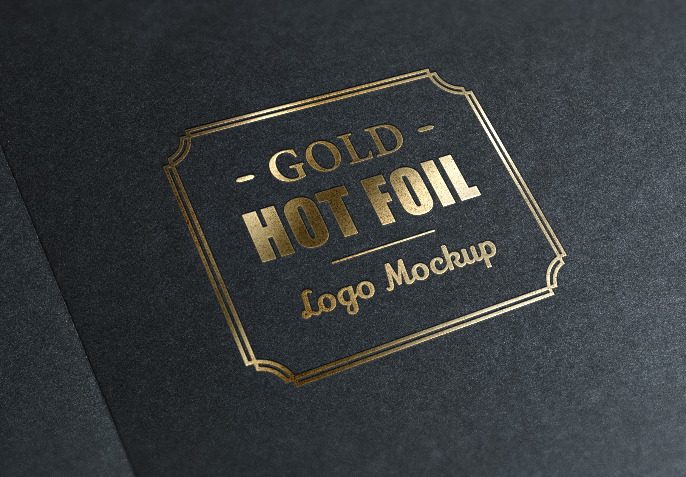 Gold Stamping Logo MockUp GraphicBurger