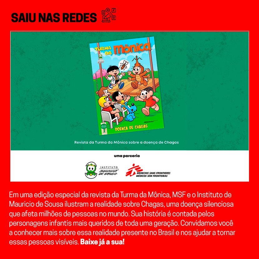 Saiu nas redes: Baixe já a sua edição especial da revista da Turma da Mônica sobre a Doença de Chagas
