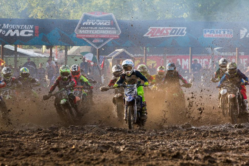Track conditions were constantly changing throughout the daychallenging the nation's best riders to use their upmost skill set.Photo: Derek Garcia