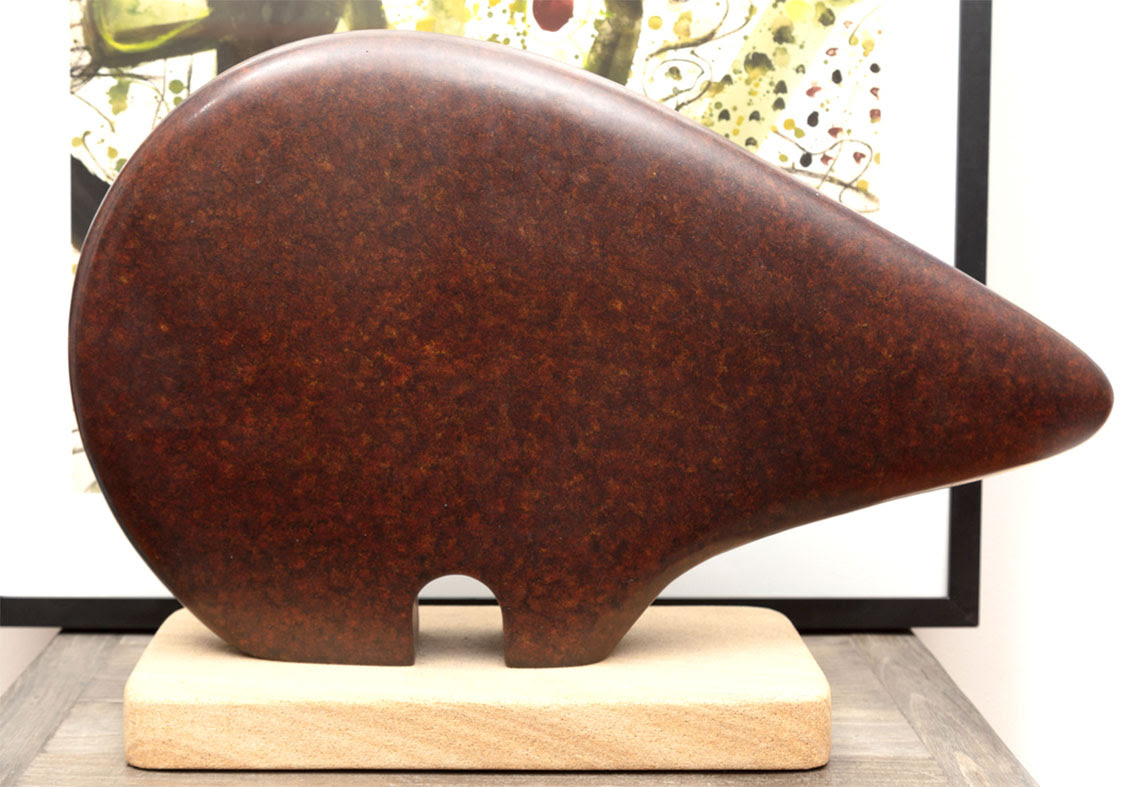 Lot 87. A patinated hollow bronze figure of a wombat