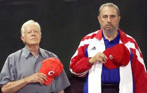 Jimmy Carter y su amigo Fidel Castro