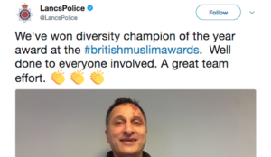 UK: Lancashire Police win “diversity champion of the year” award at the British Muslim Awards