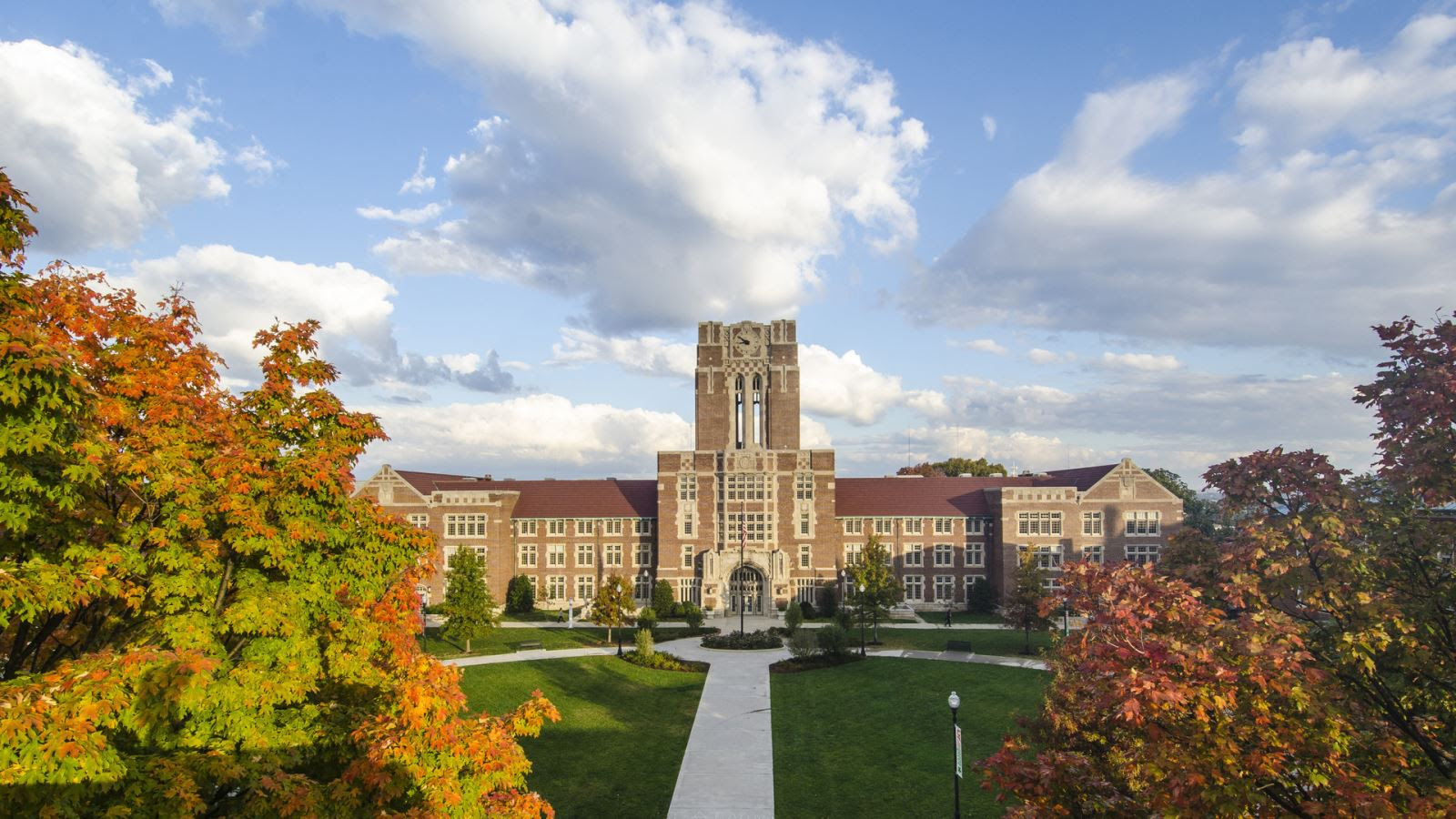 Ayres Hall on a fall day