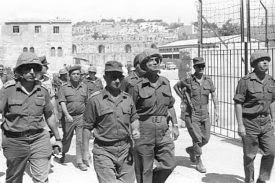 IDF troops enter Jerusalem in the Six-Day War in 1967.