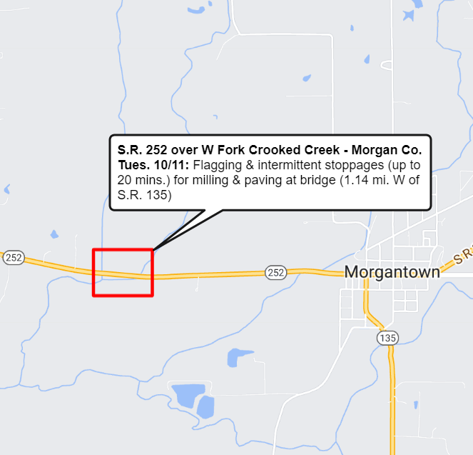 SR 252 over W Fork Crooked Creek - Morgan Co.
