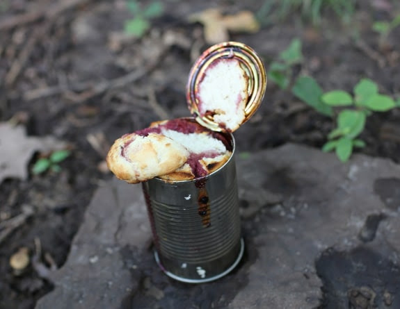 cobbler in a can campfire dessert