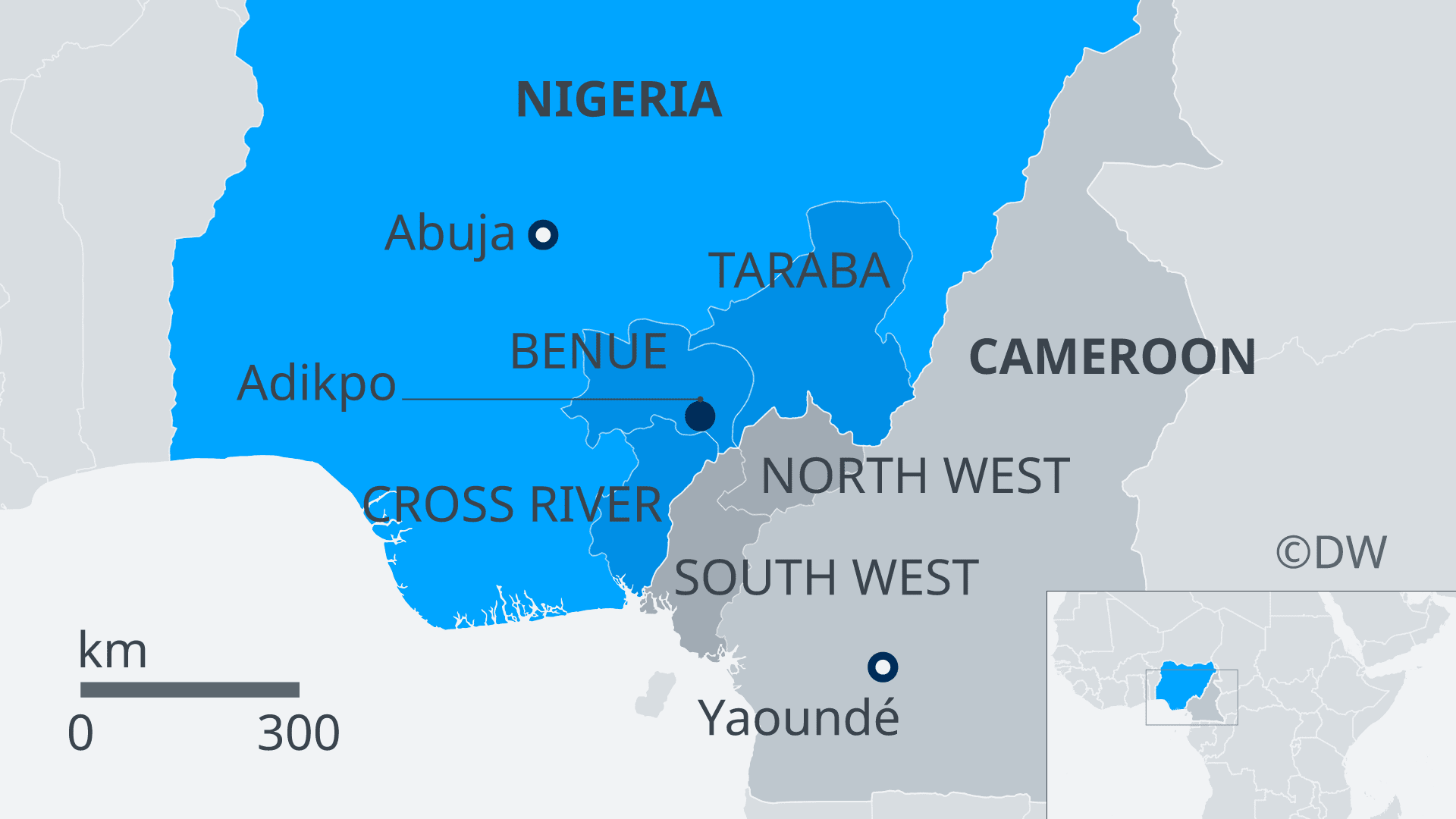 Karte Nigeria Adikpo Kamerun EN
