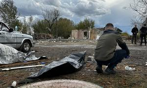 Фото из архива: последствия удара по селу Гроза в Харьковской области. 