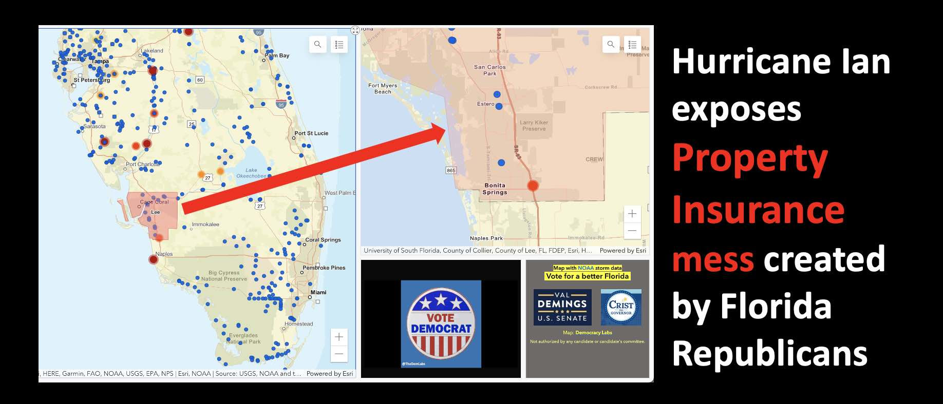 Hurricane Ian exposes the Property Insurance mess Florida Republicans have created to please their insurance donors