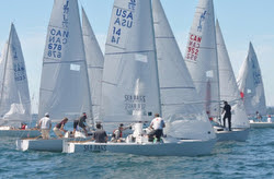 J/22s sailing Canadians off Oakville, ONT.