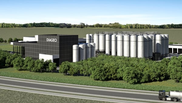 An artist's impression of the planned Diageo brewery in Newbridge, Co Kildare