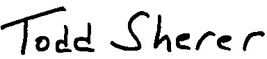 Todd Sherer signature Todd Sherer signature
