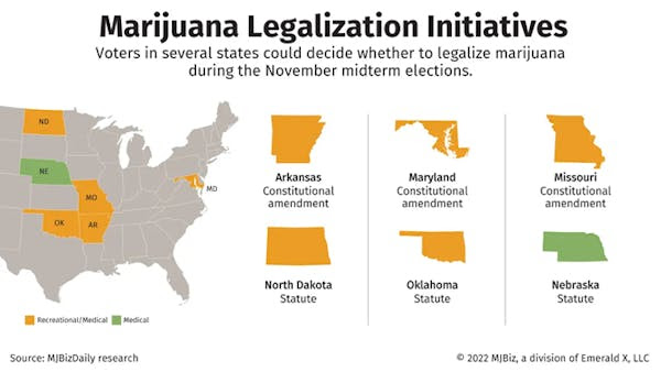 Cannabis legislative news - State Marijuana Legalization Initiatives November midterm elections