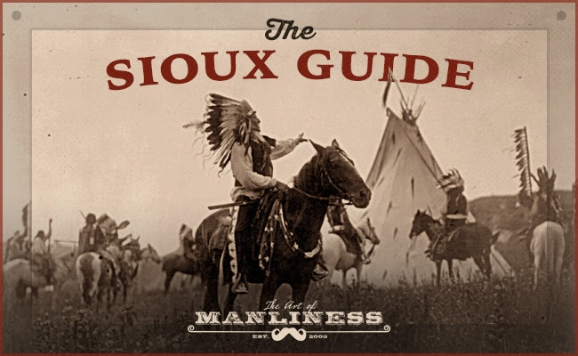 lakota indian chief on horse horseback in village