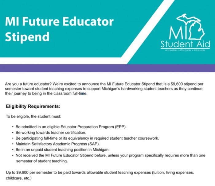 MI Future Educator Stipend