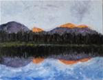 8 x 10 inch oil Mountain Reflection - Posted on Wednesday, February 4, 2015 by Linda Yurgensen