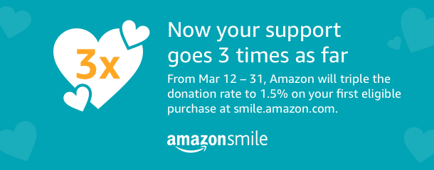 Triple AmazonSmile Donations on First AmazonSmile Purchases