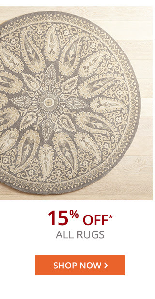 15% off* all rugs