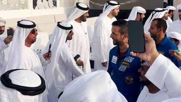 UAE astronaut Sultan Al Neyadi, the first Arab to perform a spacewalk, is welcomed back to his hometown of Al Ain. MBRSC