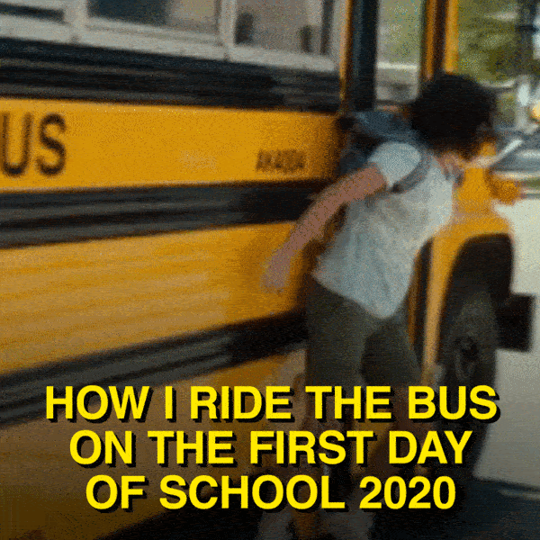 How I ride the bus on the first day of school 2020